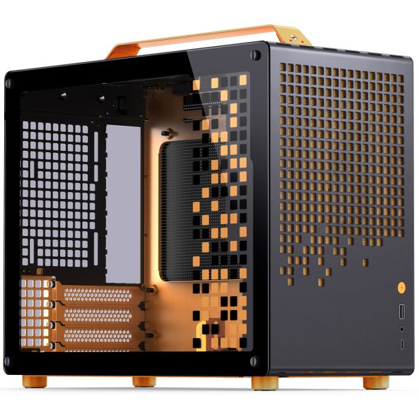 Jonsplus (Jonsbo) Z20 Micro-ATX case, with carrying handle – black/orange
