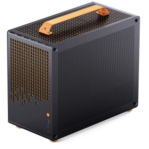 Jonsplus (Jonsbo) Z20 Micro-ATX case, with carrying handle - black/orange
