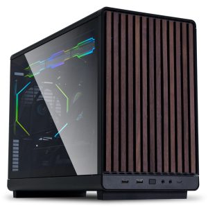 Lian Li DAN Cases A3-mATX Wood Edition Front Panel - Walnut, Black : image 3