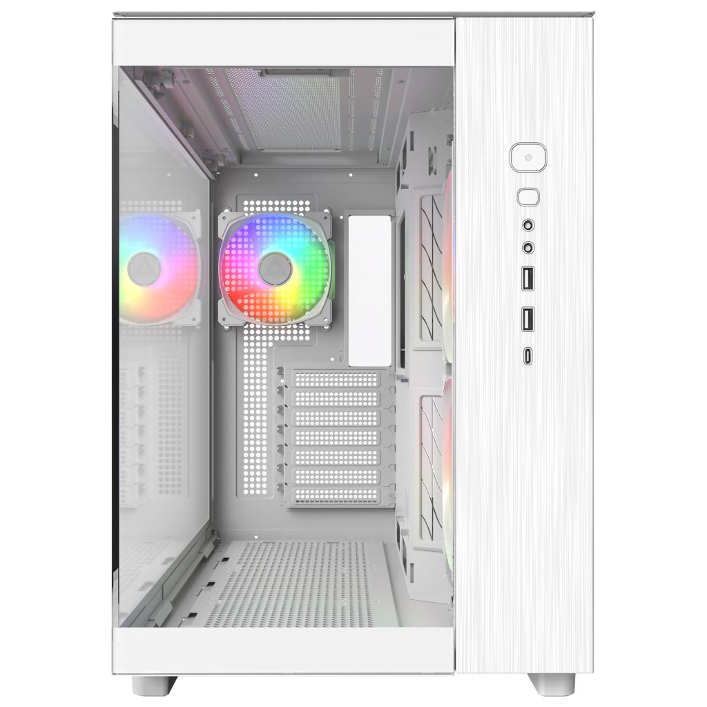 Montech KING 65 PRO PC Case, Midi-Tower, ATX, ARGB, Tempered Glass - White