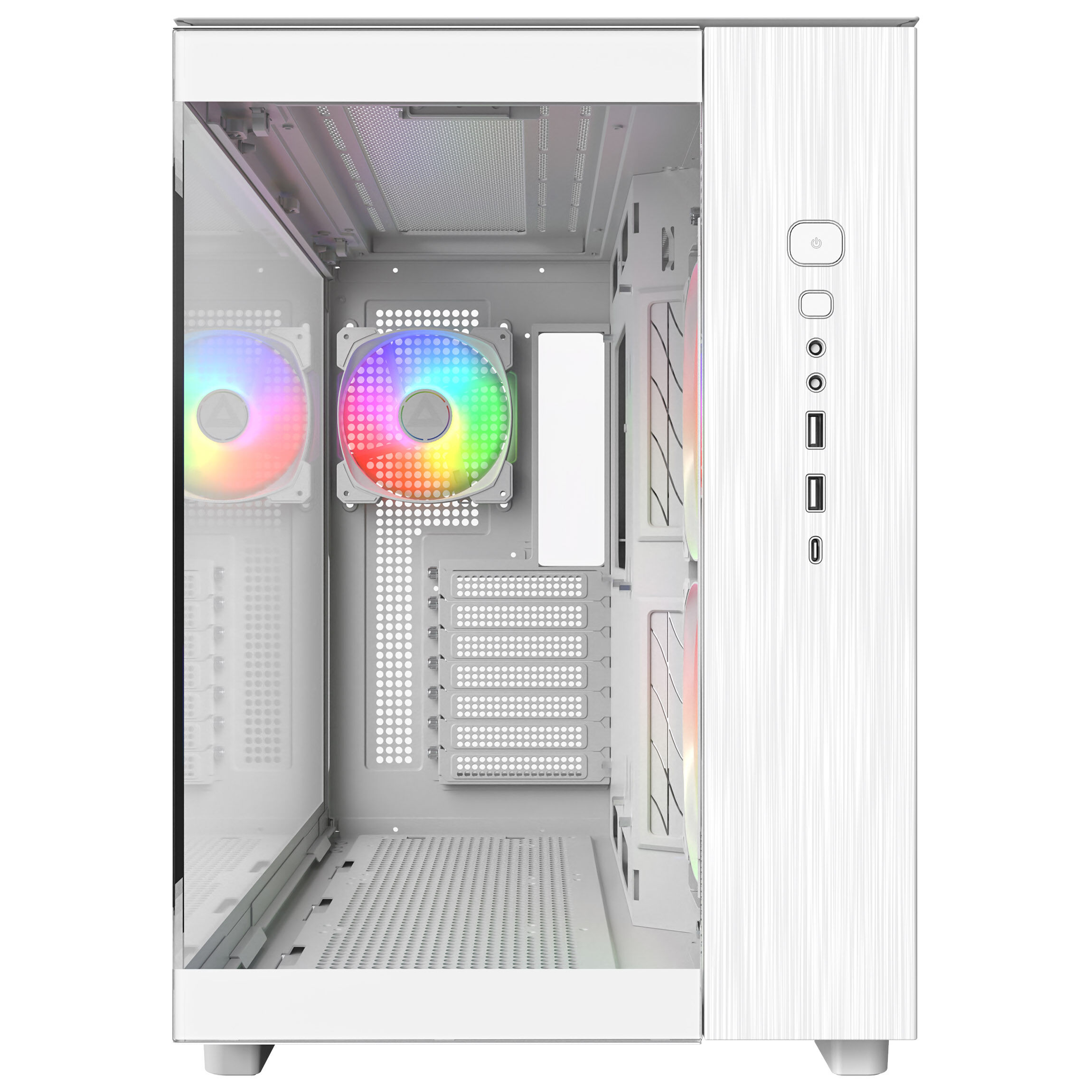 Montech KING 65 PRO PC Case, Midi-Tower, ATX, ARGB, Tempered Glass - White