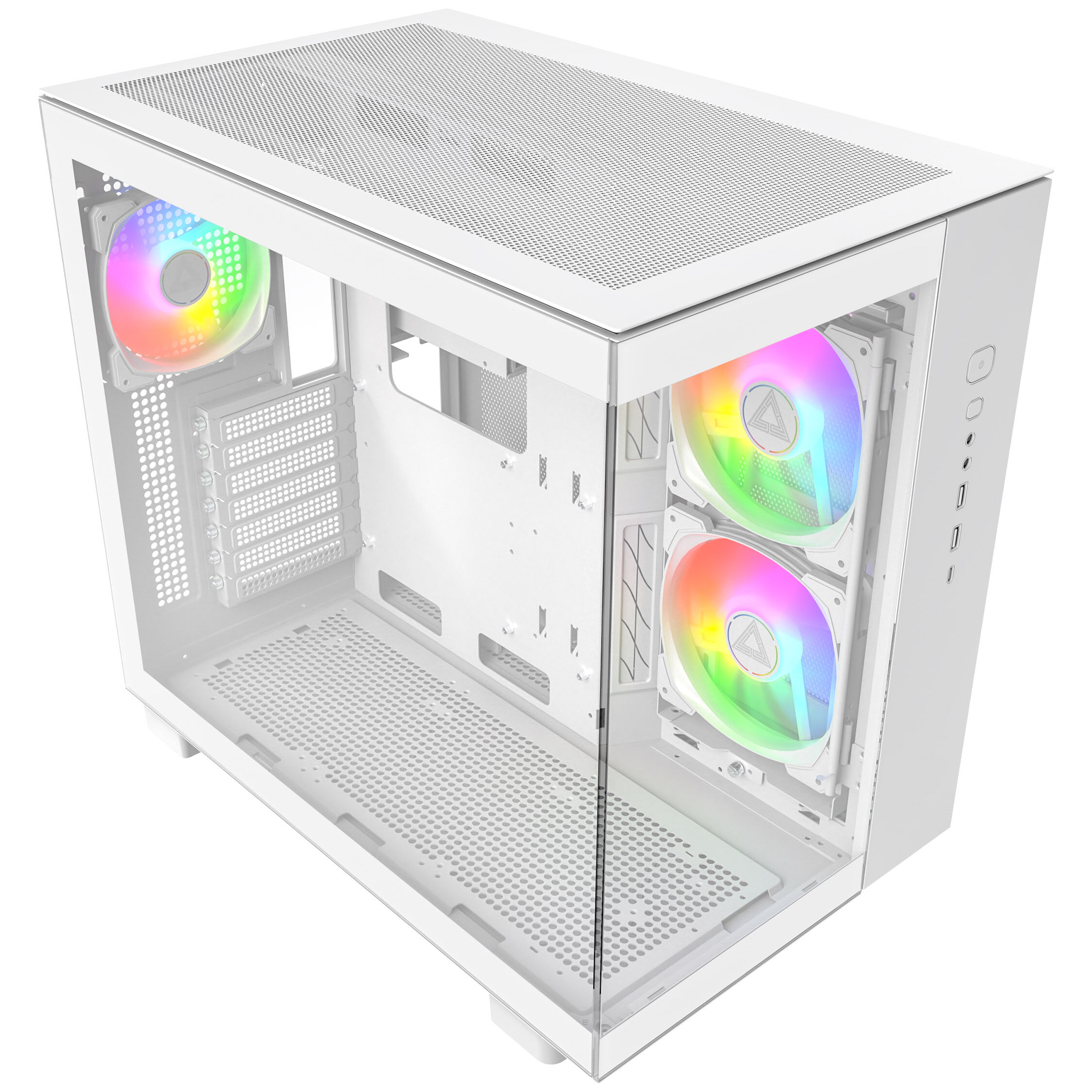 Montech KING 65 PRO PC Case, Midi-Tower, ATX, ARGB, Tempered Glass - White