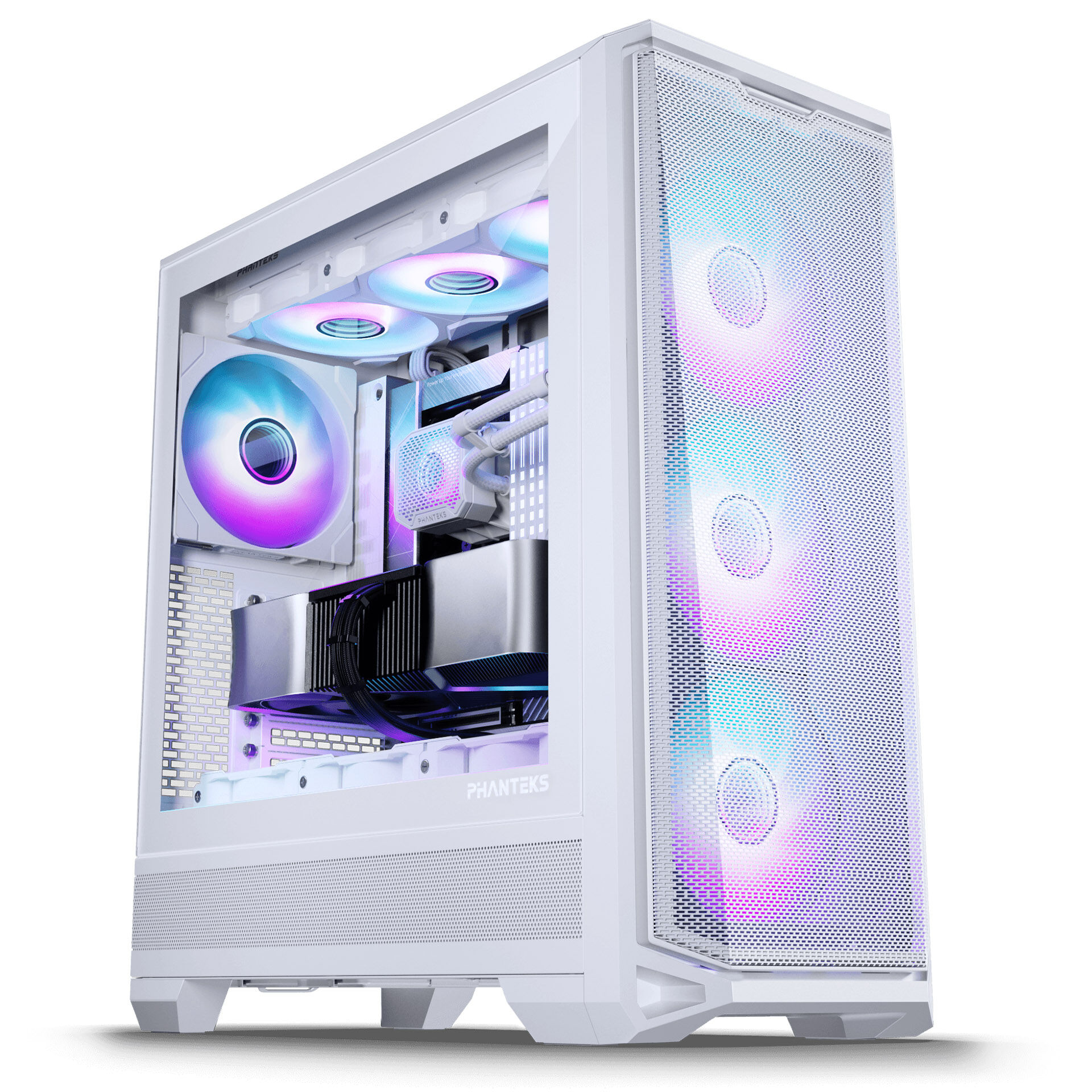 PHANTEKS Eclipse G400A Midi Tower, Tempered Glass, D-RGB - white