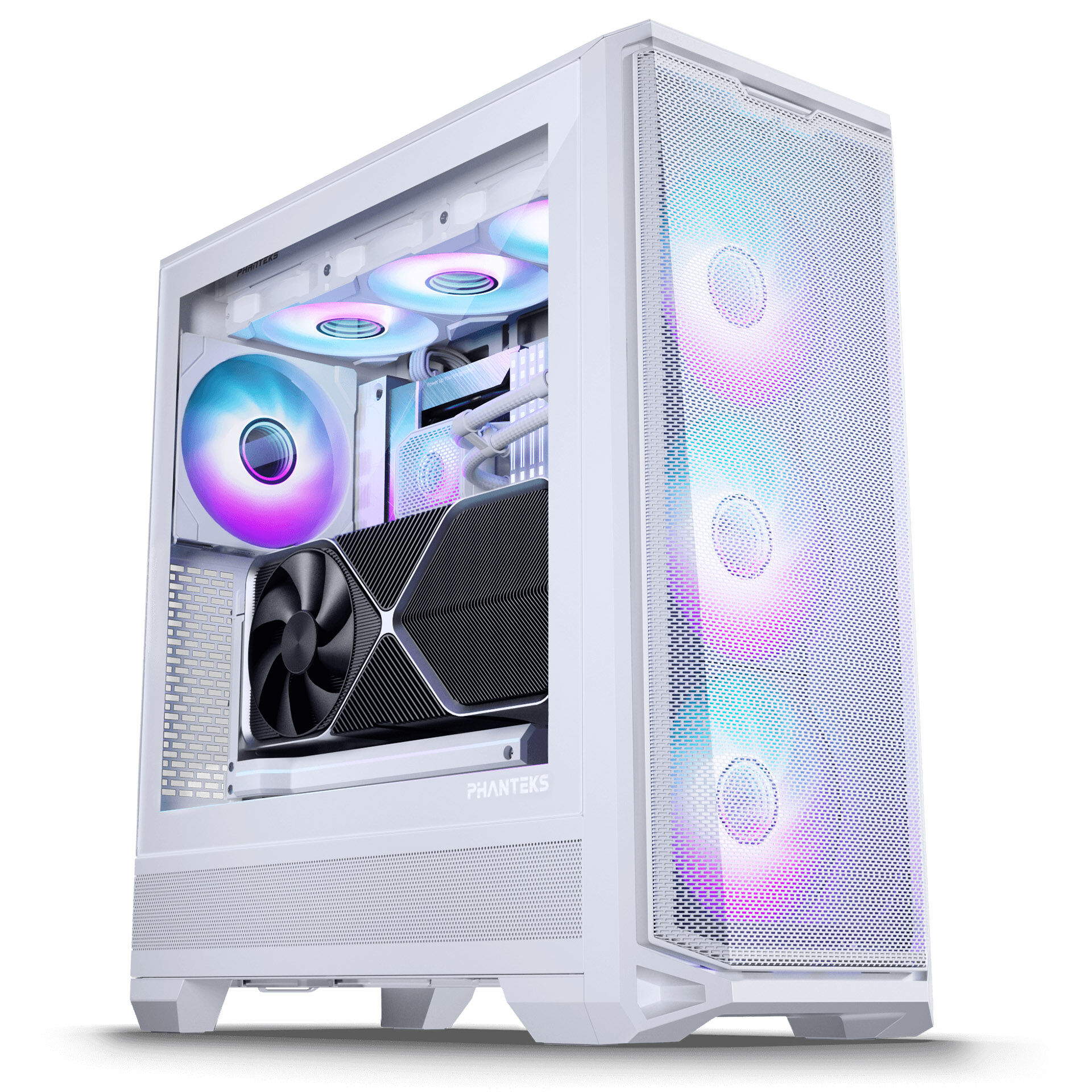PHANTEKS Eclipse G400A Midi Tower, Tempered Glass, D-RGB - white