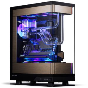 PHANTEKS Evolv X2 PC case, Midi-Tower, E-ATX, Tempered Glass, DRGB - black / gold