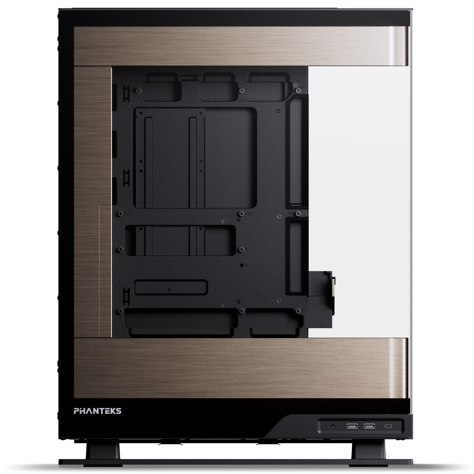 PHANTEKS Evolv X2 PC case, Midi-Tower, E-ATX, Tempered Glass, DRGB - black / gold