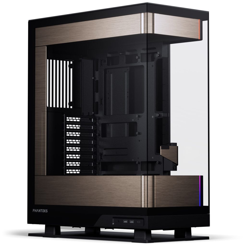PHANTEKS Evolv X2 PC case, Midi-Tower, E-ATX, Tempered Glass, DRGB - black / gold