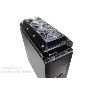 Koolance 3x120mm Radiator Enclosure/Riser Black