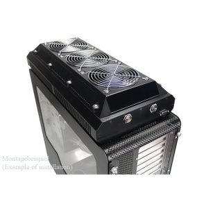 Koolance 3x120mm Radiator Enclosure/Riser Black