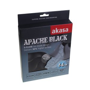 Akasa Apache PWM fan - 140mm, black