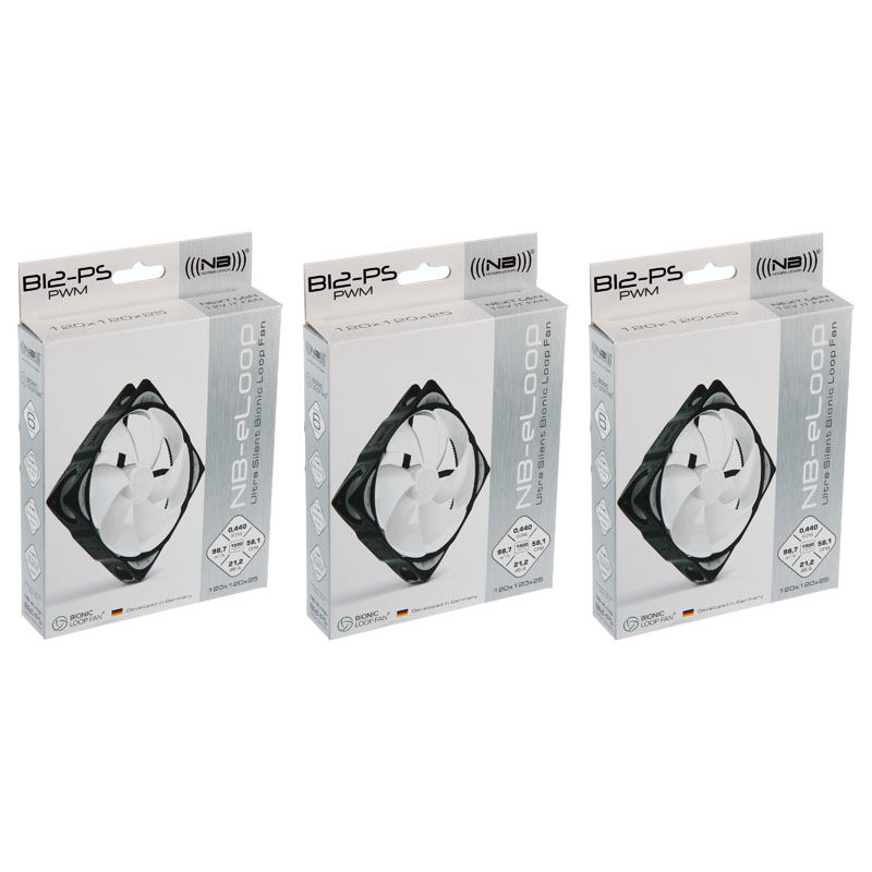 Noiseblocker NB-eLoop Fan B12-PS - 120mm PWM, 3 pieces