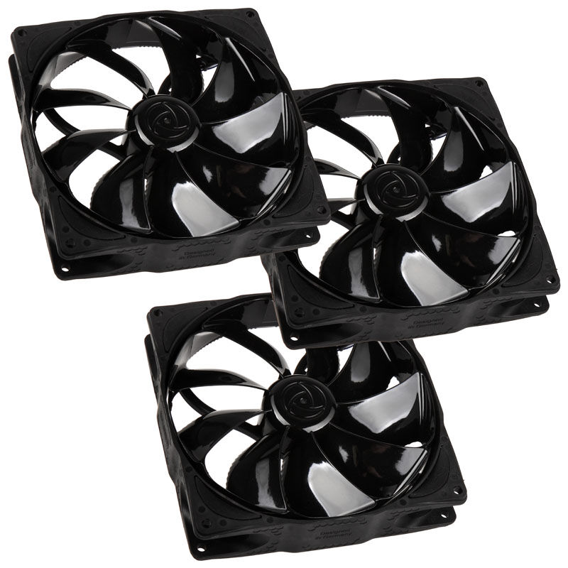 Noise blocker NB-eLoop Fan B14-PS Black Edition - 140mm PWM, 3 pieces