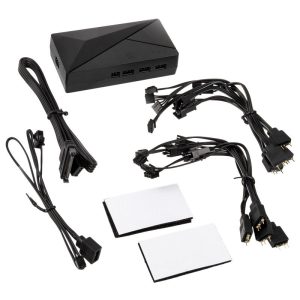 Noise blocker NB-eLoop X B12-P ARGB, PWM - 120mm, white + ARGB 8x port hub - set of 3