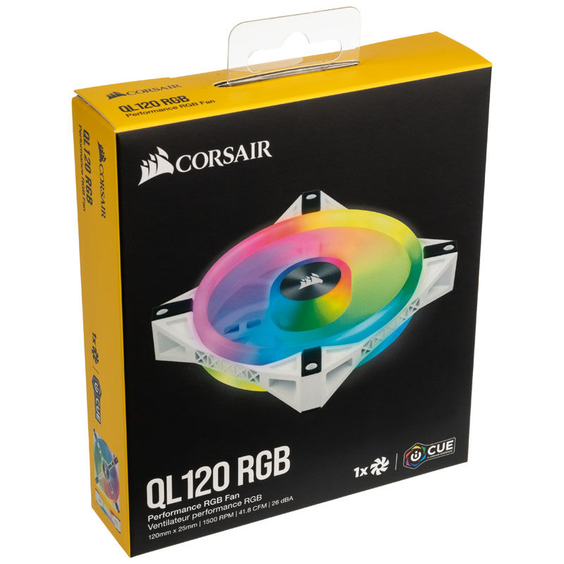 Corsair iCUE QL120 RGB PWM fan - 120mm, white