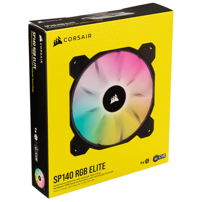 Corsair iCUE SP140 Elite RGB PWM fan - 140mm, black