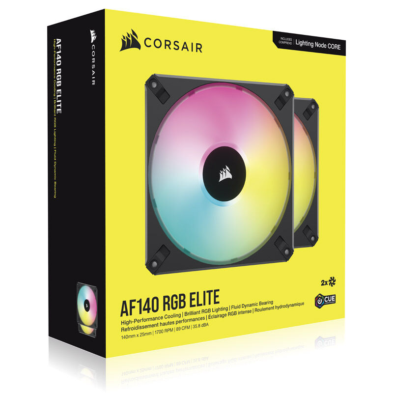 Corsair AF Elite Series RGB PWM fan 2-pack including RGB controller - 140mm, black : image 8