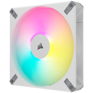 Corsair AF Elite Series RGB PWM fan 2-pack including RGB controller - 140mm, white