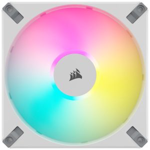 Corsair AF Elite Series RGB PWM fan 2-pack including RGB controller - 140mm, white