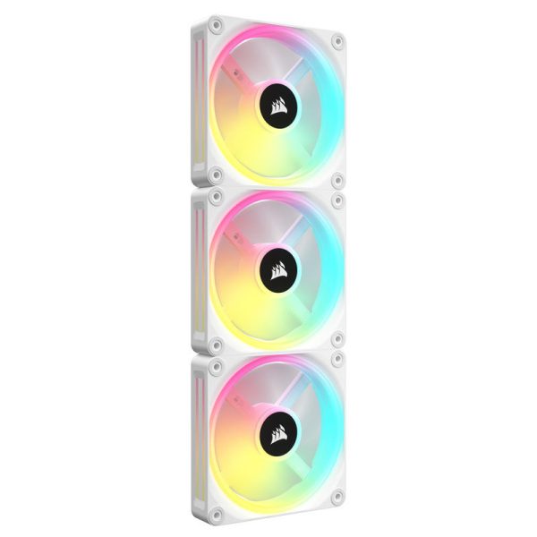 Corsair iCUE LINK QX120 RGB Series, PWM fan, 3-pack including RGB controller – 120mm, white, starter