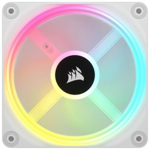 Corsair iCUE LINK QX120 RGB Series, PWM fan, 3-pack including RGB controller - 120mm, white, starter