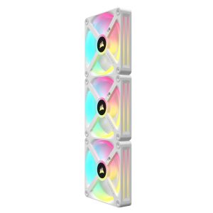 Corsair iCUE LINK QX120 RGB Series, PWM fan, 3-pack including RGB controller - 120mm, white, starter