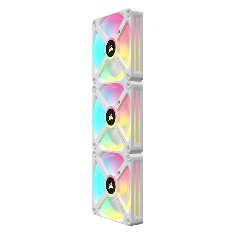 Corsair iCUE LINK QX120 RGB Series, PWM fan, 3-pack including RGB controller - 120mm, white, starter