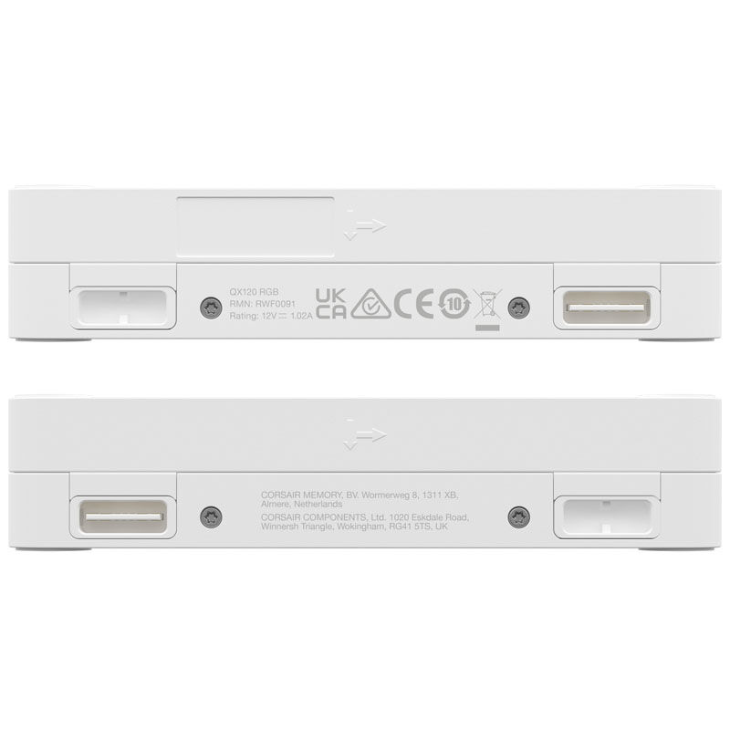 Corsair iCUE LINK QX120 RGB Series, PWM fan, 3-pack including RGB controller - 120mm, white, starter