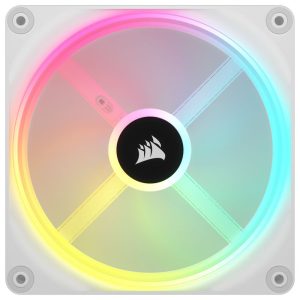 Corsair iCUE LINK QX140 RGB Series, PWM fan, 2-pack including RGB controller - 140mm, white, starter : image 3