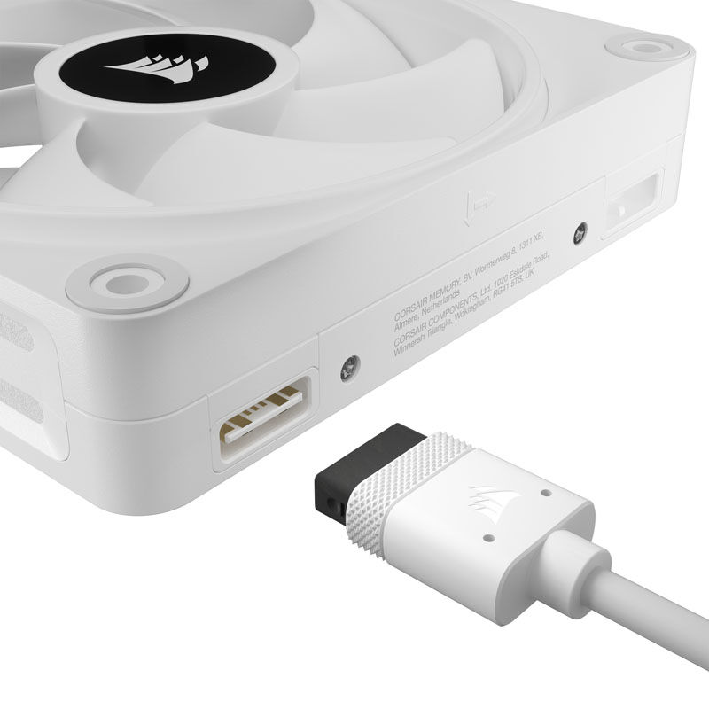 Corsair iCUE LINK QX140 RGB Series, PWM fan, 2-pack including RGB controller - 140mm, white, starter : image 8