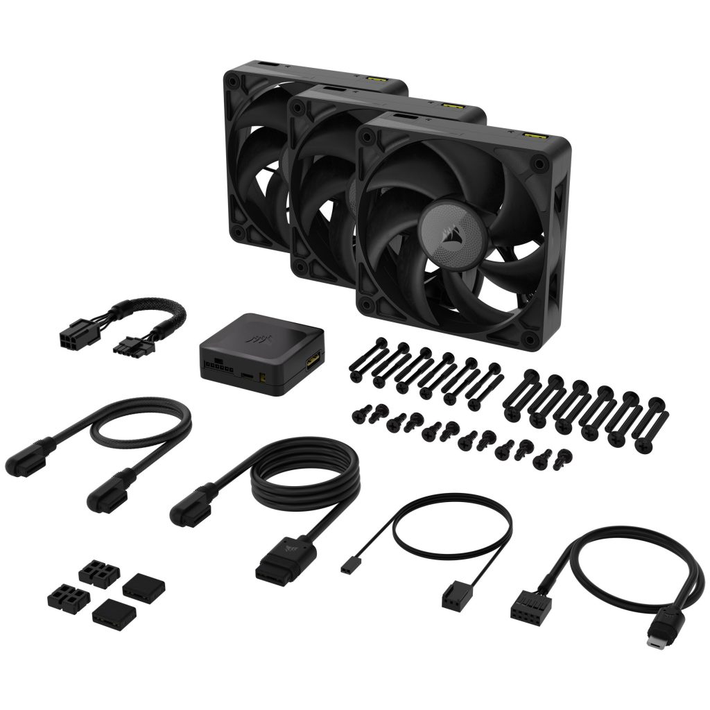 Corsair iCUE LINK RX120 MAX Series, PWM fan, 3-pack - 120mm, black : image 11