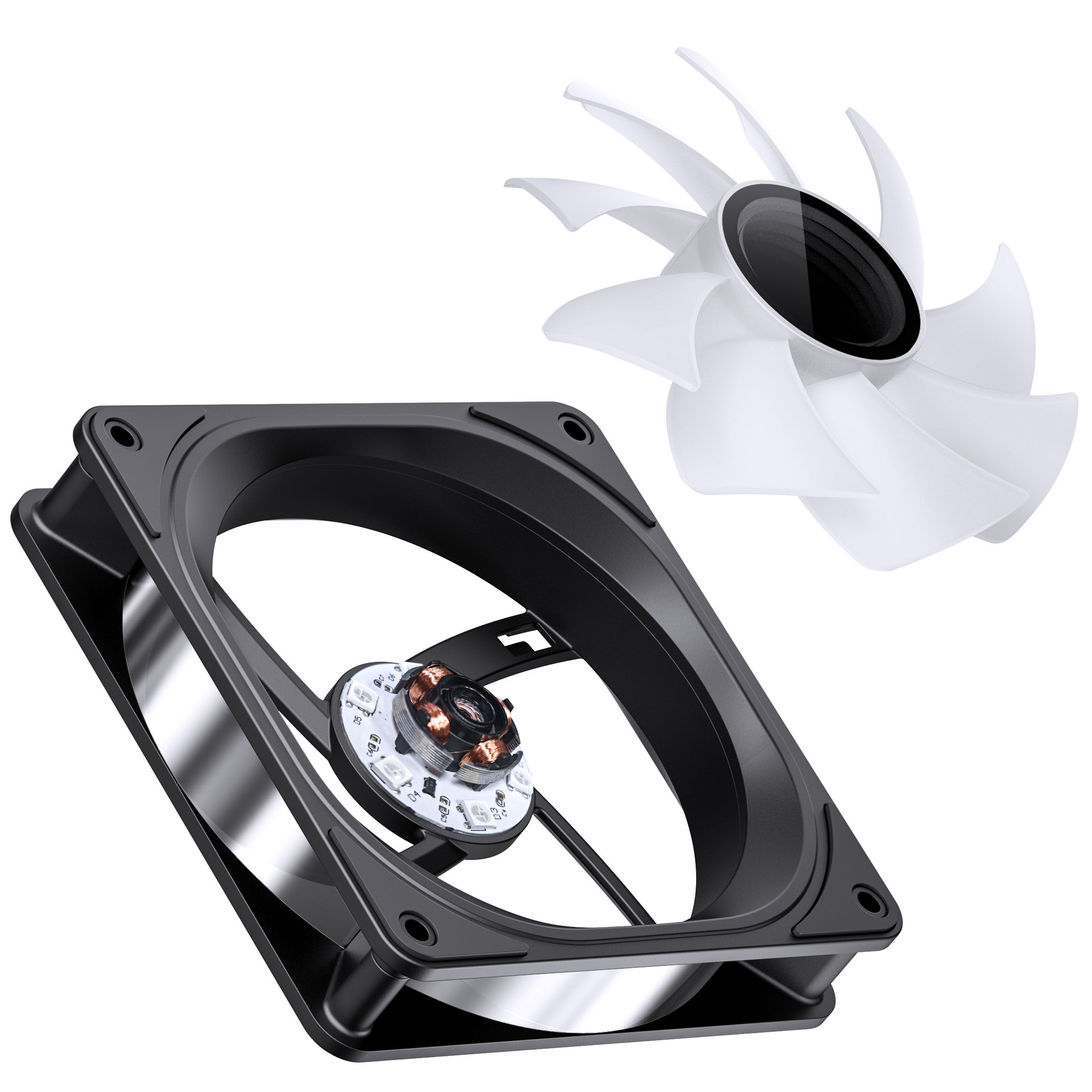 Jonsbo FR-606B 120 PWM fan, RGB - 120mm, black