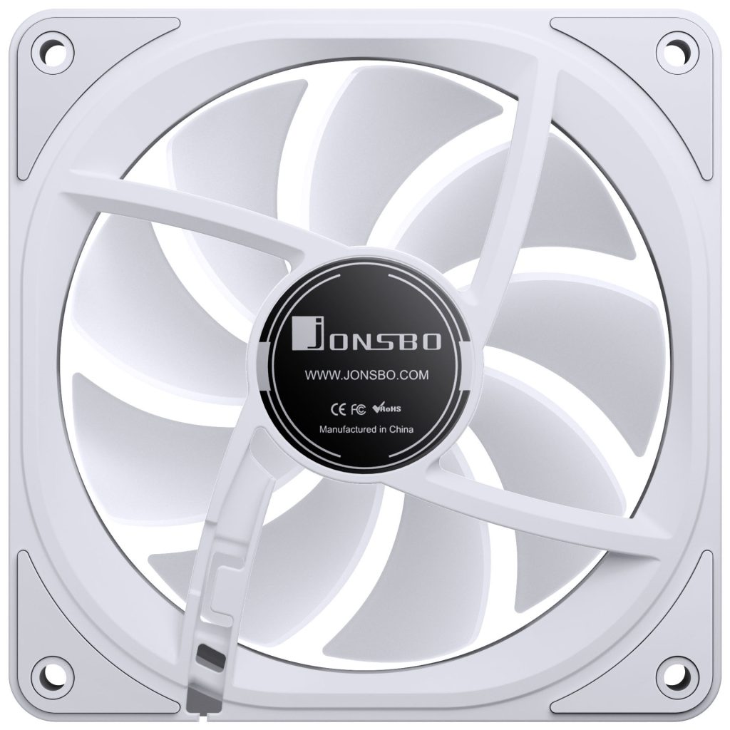 Jonsbo FR-606W PWM fan, RGB - 120mm, white