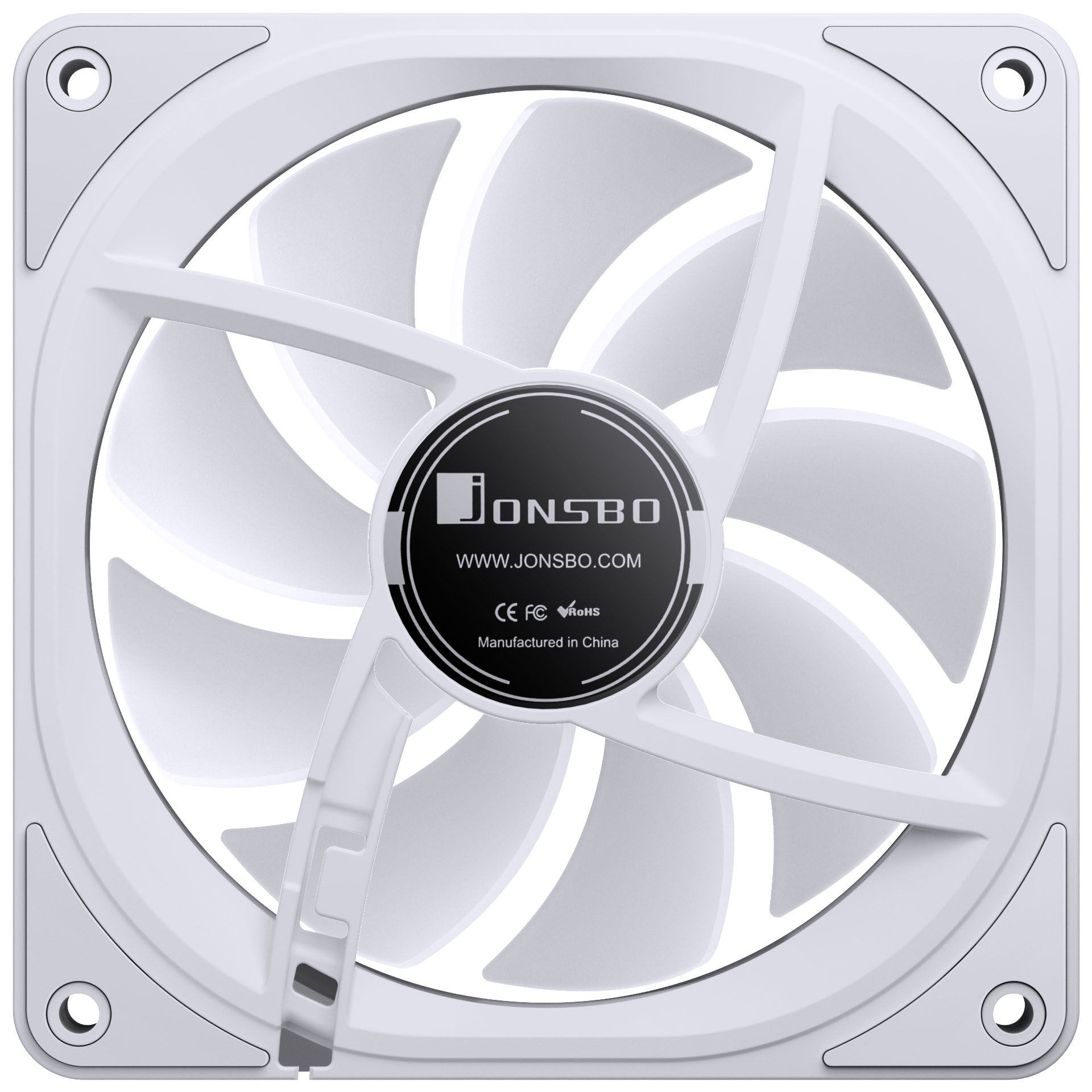 Jonsbo FR-606W PWM fan, RGB - 120mm, white