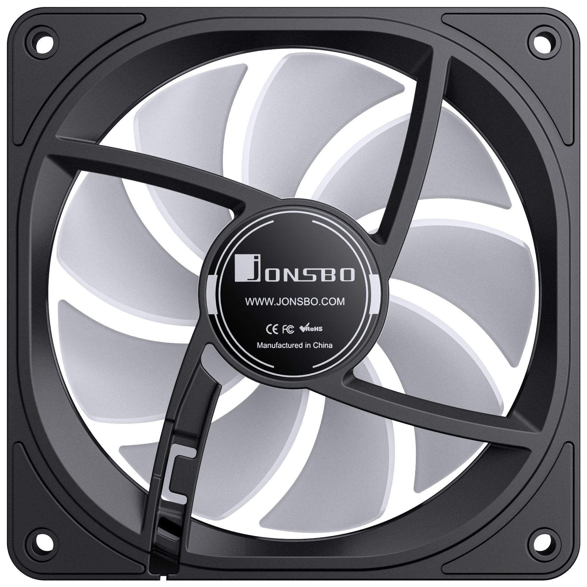 Jonsbo FR-606BR PWM fan, reverse, RGB - 120mm, black