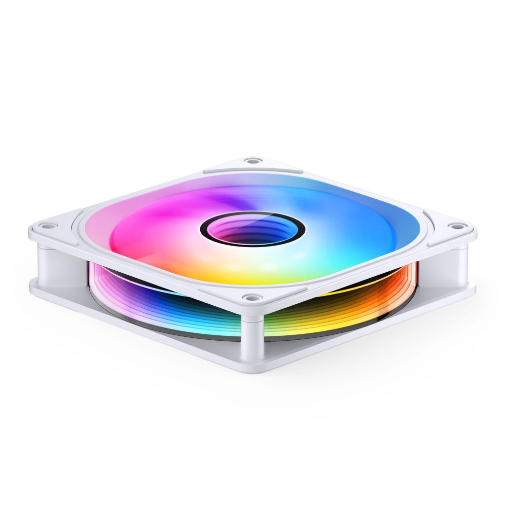 Jonsbo FR-606WR PWM fan, reverse, RGB - 120mm, white