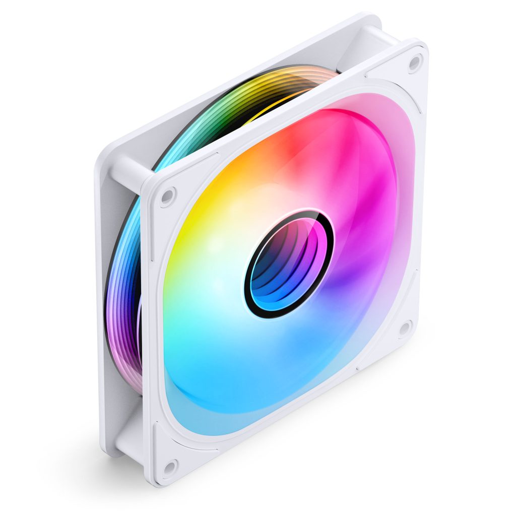 Jonsbo FR-606WR PWM fan, reverse, RGB - 120mm, white