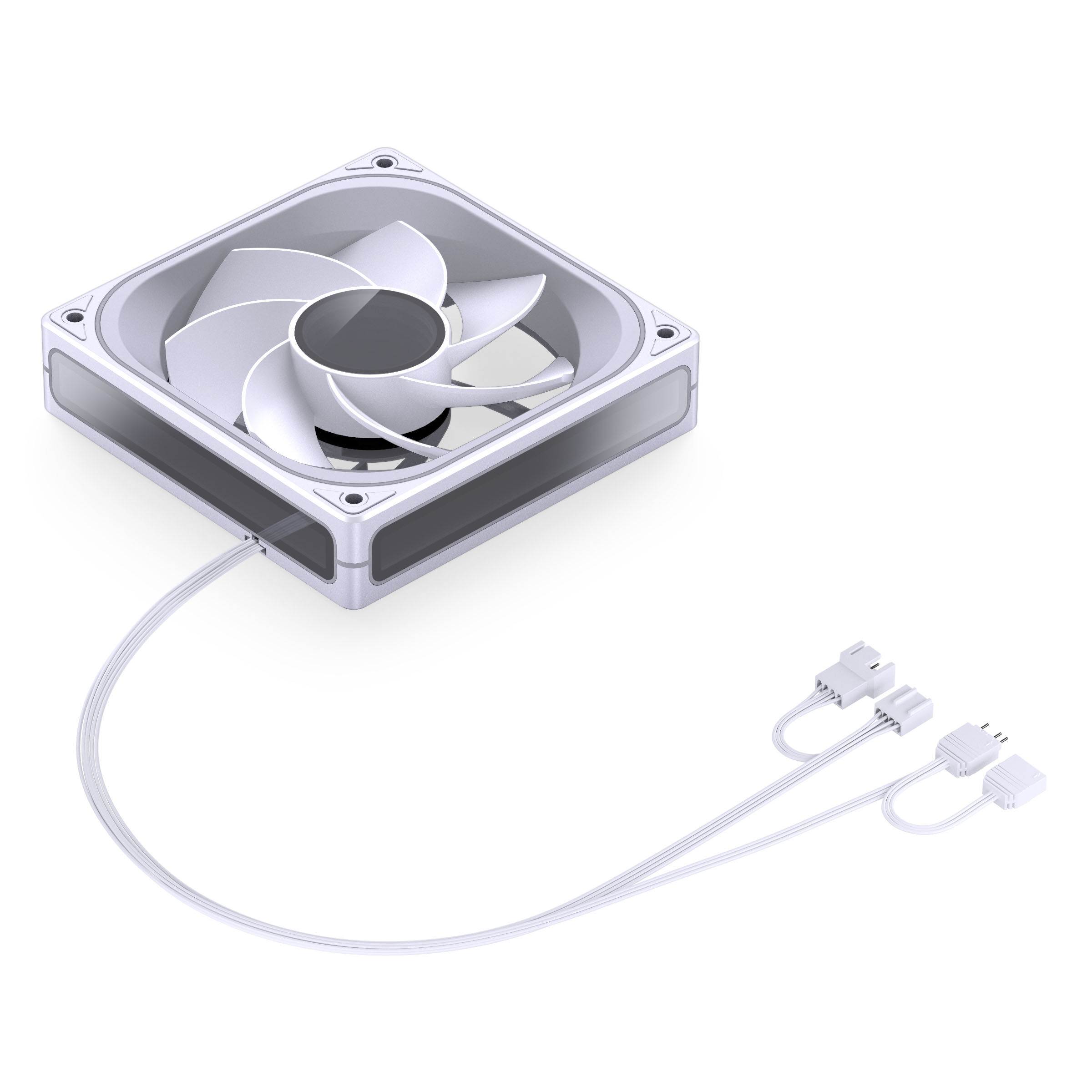 Jonsbo ZA-120 fan, reverse blade, PWM, ARGB - 120mm, white