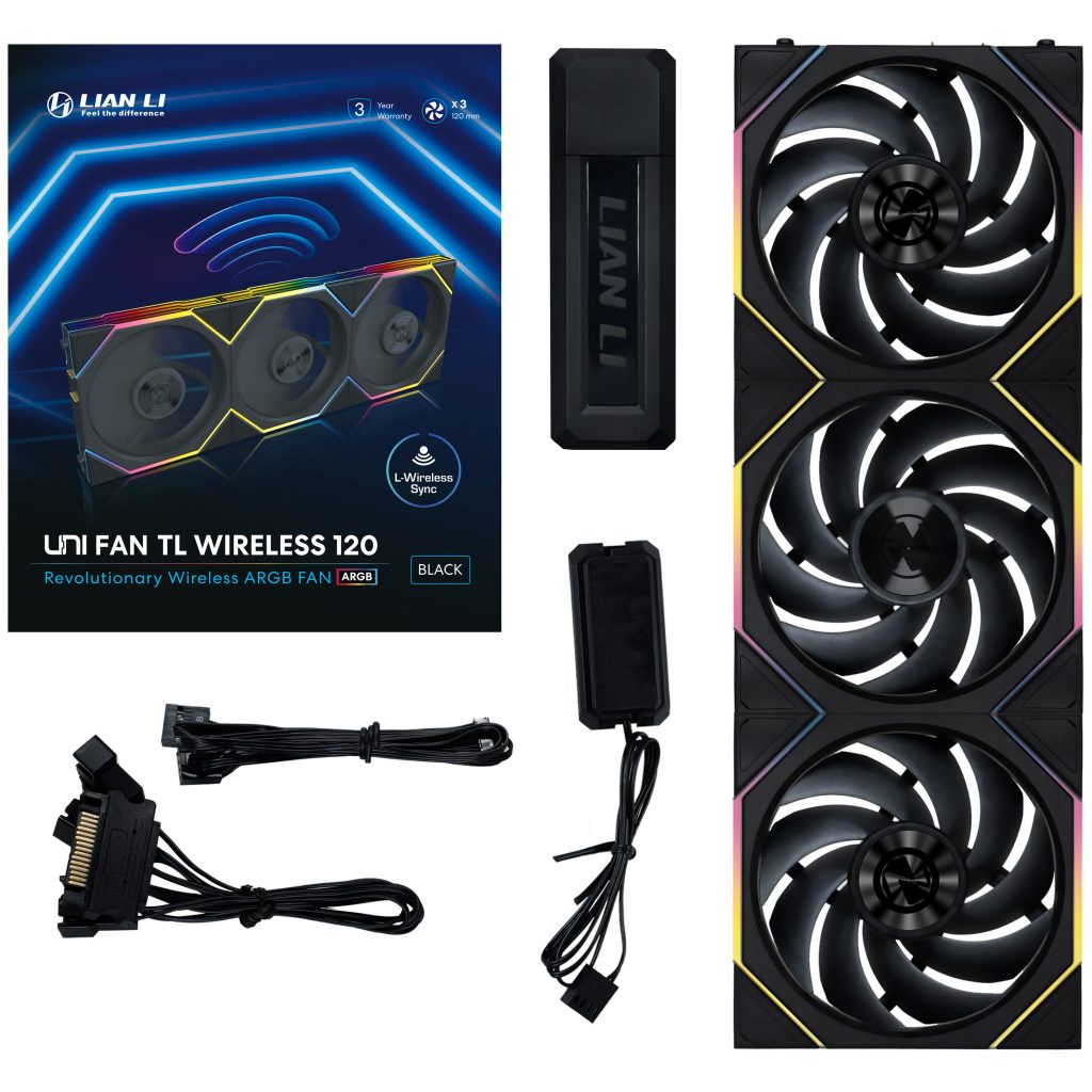 Lian Li UNI FAN TL Wireless Fan, 3-Pack incl. Controller - 120mm, Black : image 10