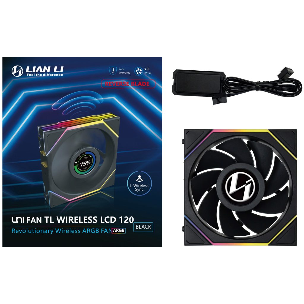 Lian Li UNI FAN TL Wireless LCD fan, ARGB, PWM - Reverse Blade, 120mm, black : image 8