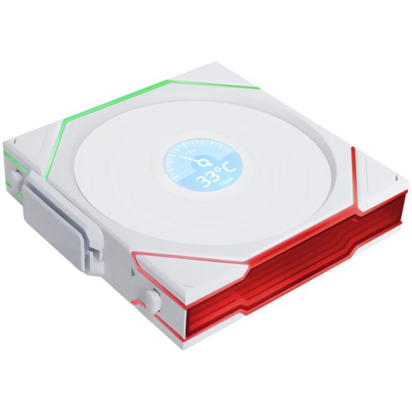 Lian Li UNI FAN TL Wireless LCD fan, ARGB, PWM – Reverse Blade, 120mm, white