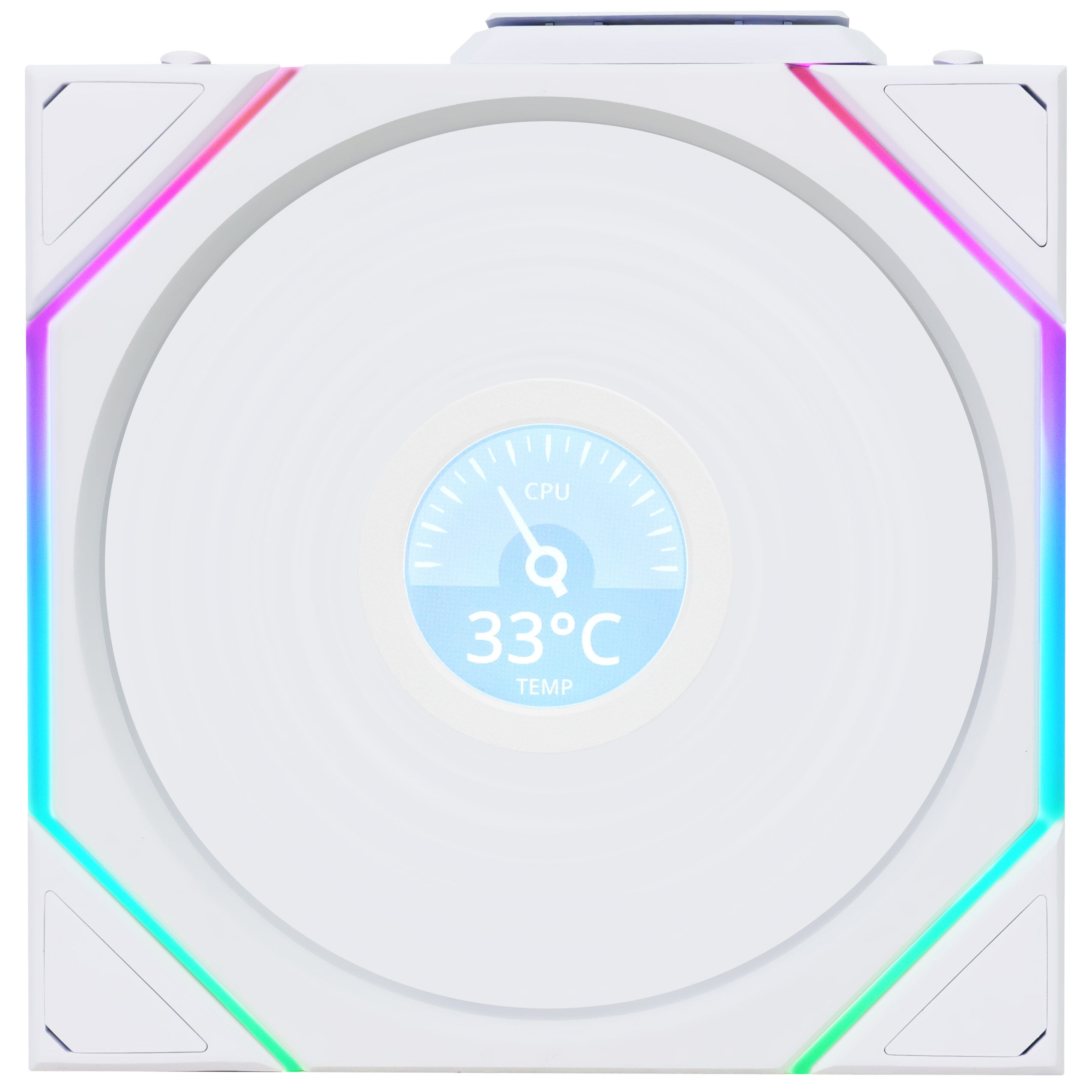 Lian Li UNI FAN TL Wireless LCD fan, ARGB, PWM - Reverse Blade, 120mm, white