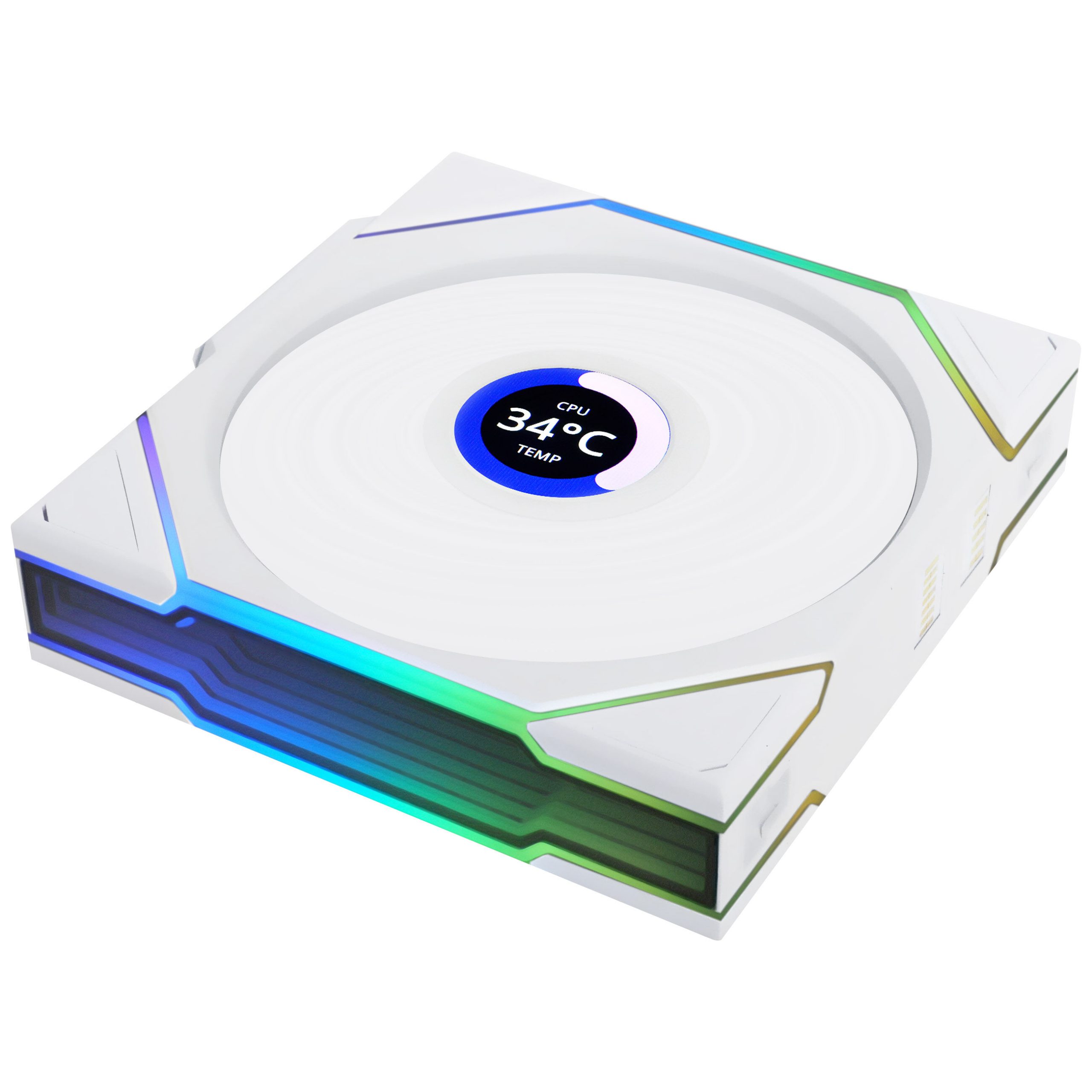 Lian Li UNI FAN TL Wireless LCD fan, ARGB, PWM - Reverse Blade, 120mm, white