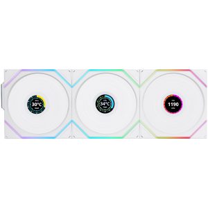 Lian Li UNI FAN TL Wireless LCD fan, ARGB, PWM, pack of 3 incl. controller - 120 mm, white