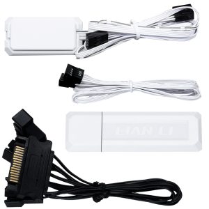 Lian Li UNI FAN TL Wireless LCD fan, ARGB, PWM, 3-pack including controller - Reverse Blade, 120 mm, white