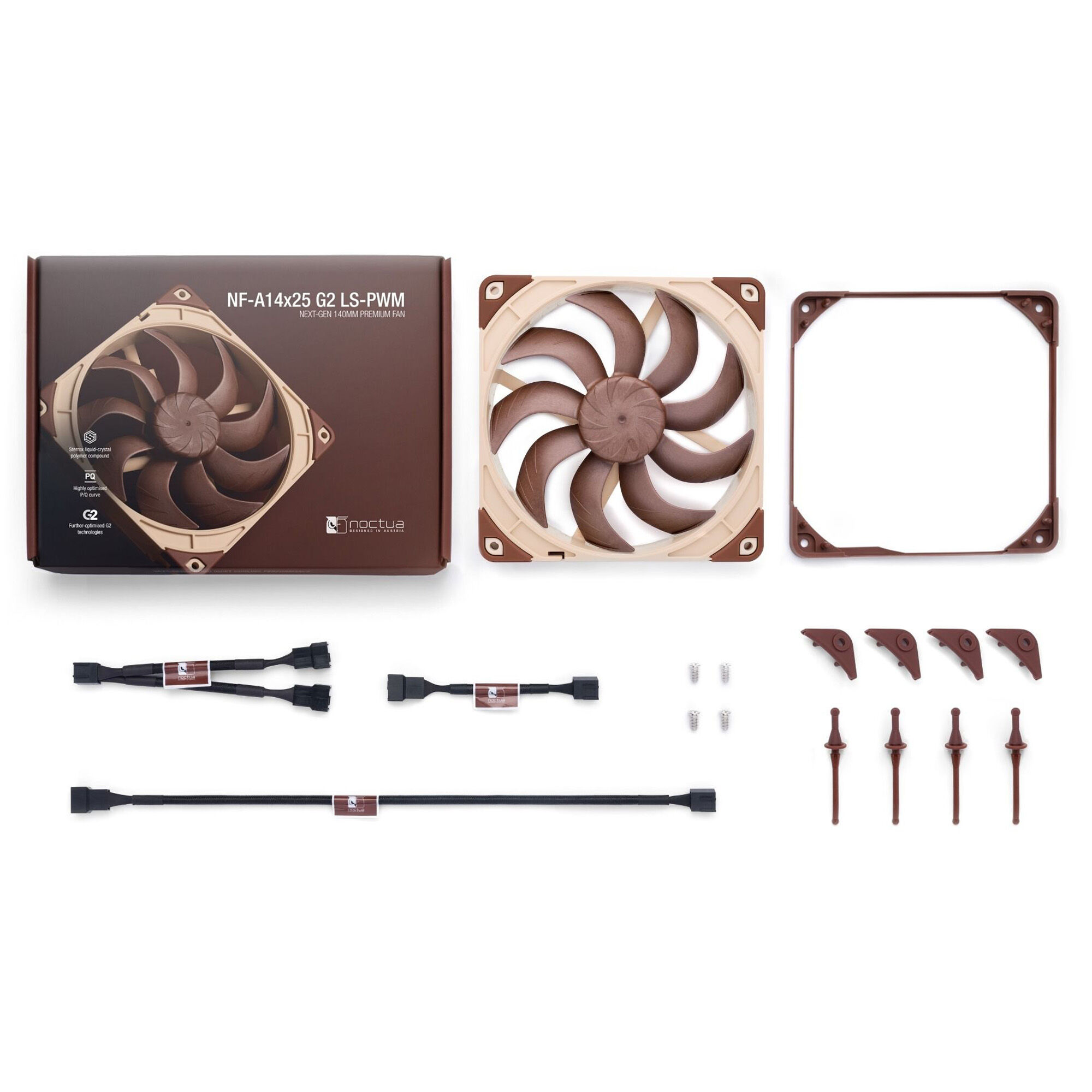 Noctua NF-A14x25 G2 LS-PWM fan - 140mm