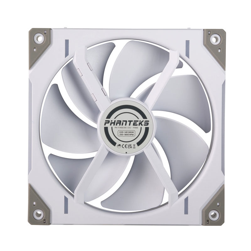 PHANTEKS D30 PWM Regular Airflow, D-RGB fan - 140mm, white : image 3