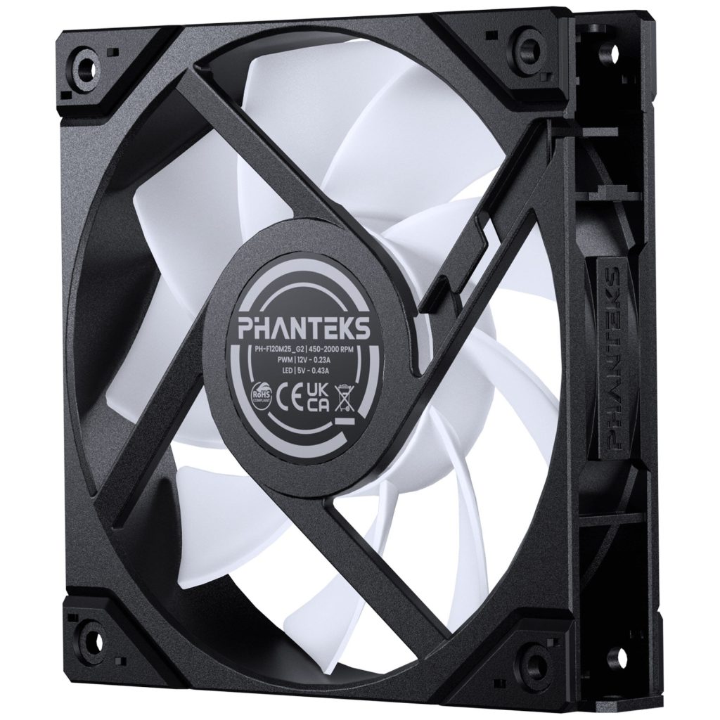 PHANTEKS M25 Gen2 PWM D-RGB fan, 3-pack - 120mm, black