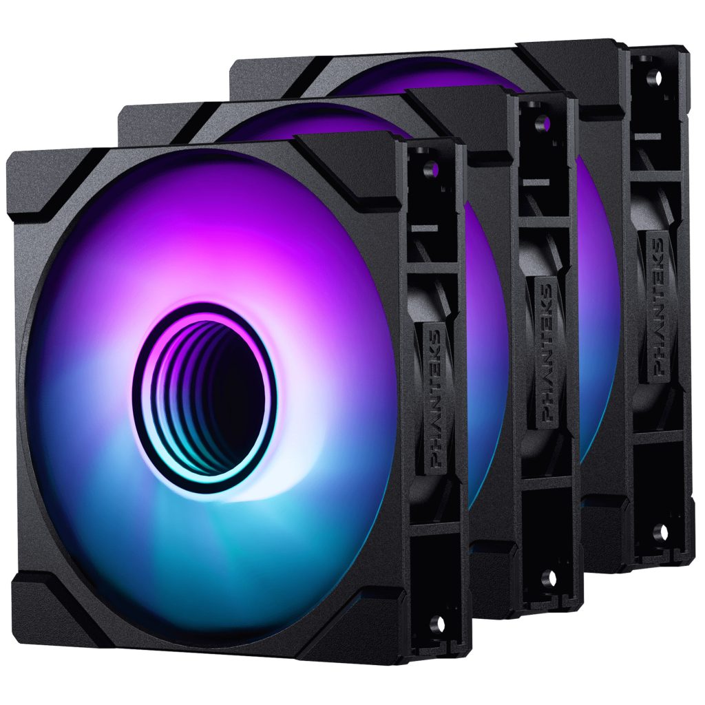 PHANTEKS M25 Gen2 PWM D-RGB fan, 3-pack - 120mm, black