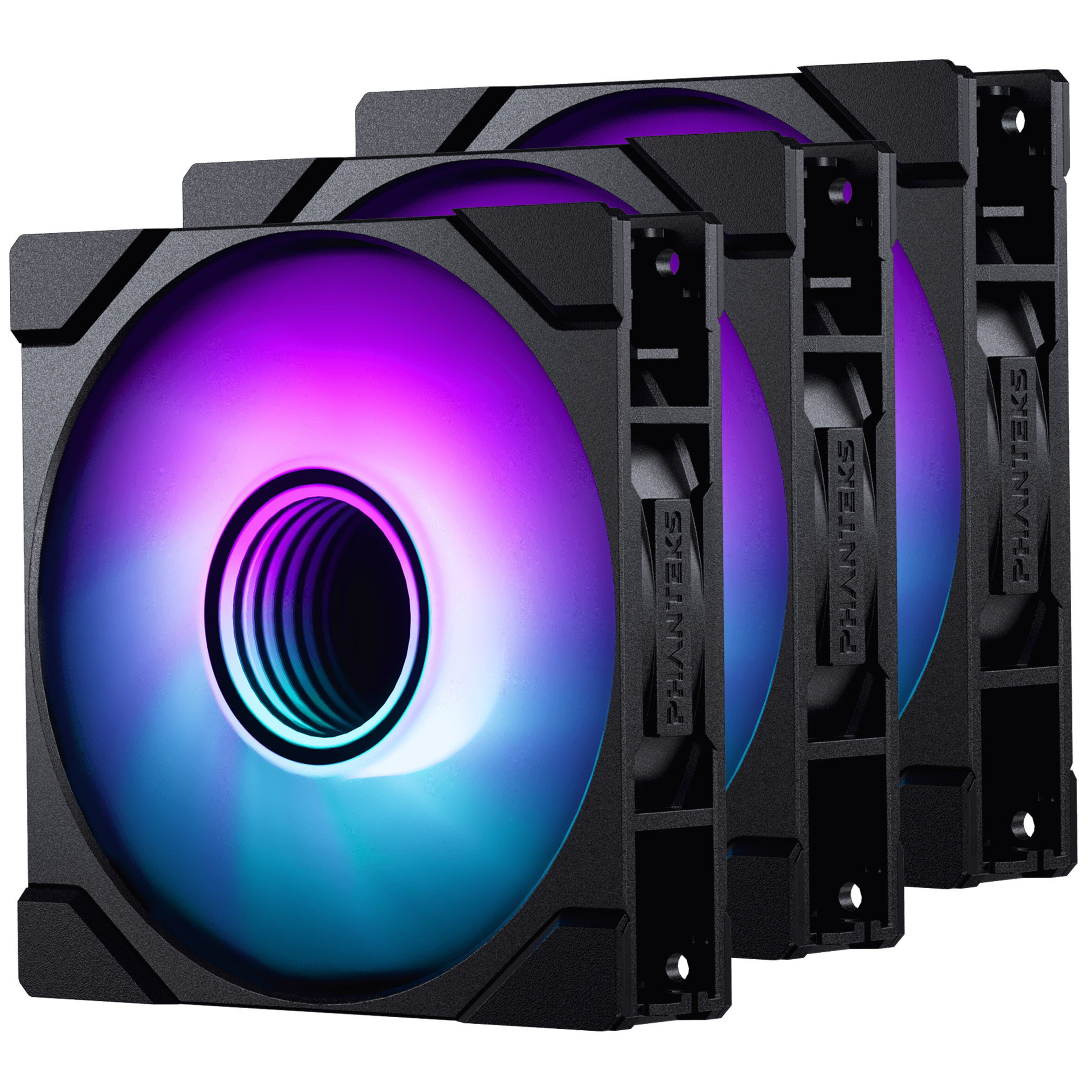 PHANTEKS M25 Gen2 PWM D-RGB fan, 3-pack - 120mm, black