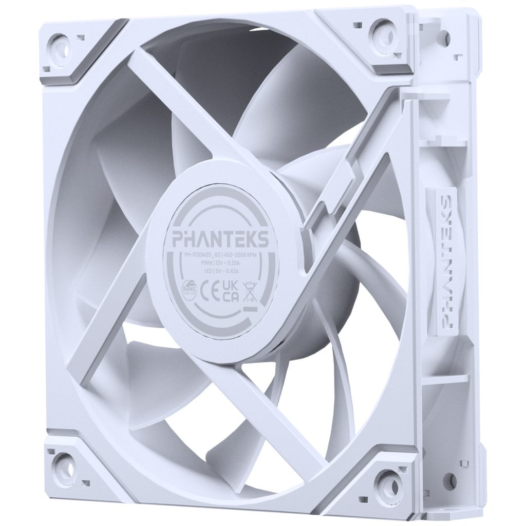 PHANTEKS M25 Gen2 PWM D-RGB fan, 3-pack - 120mm, white